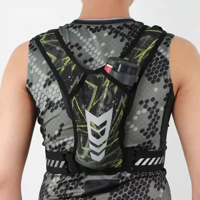 Universal Lightweight Reflective Running Backpack and Sports Vest for Jogging and Fitness - Mobile Phone and Card Holder for Men and Women