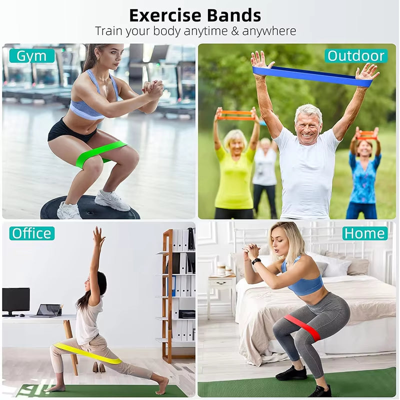 5-Piece Resistance Band Set for Yoga and Fitness Training - Elastic Loop Bands for Hip, Leg, Squat, and Dance Exercises
