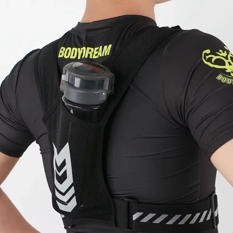 Universal Lightweight Reflective Running Backpack and Sports Vest for Jogging and Fitness - Mobile Phone and Card Holder for Men and Women